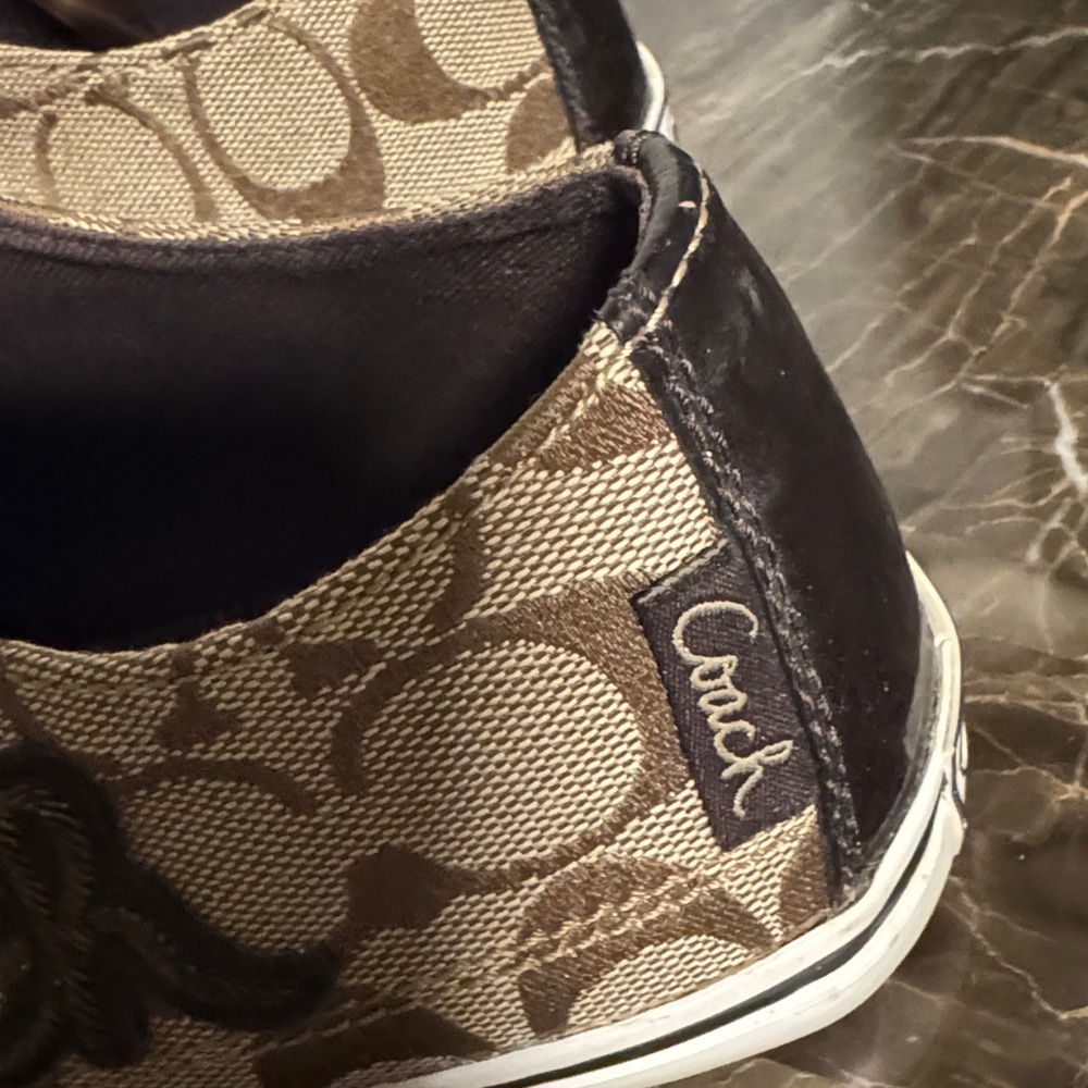 Coach Signature Jacquard Low Top Sneakers Ribbon Laces Brown Monogram Designer 8 - Picture 10 of 13